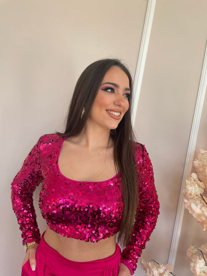 Crop Top Lantejoulas - Lumina